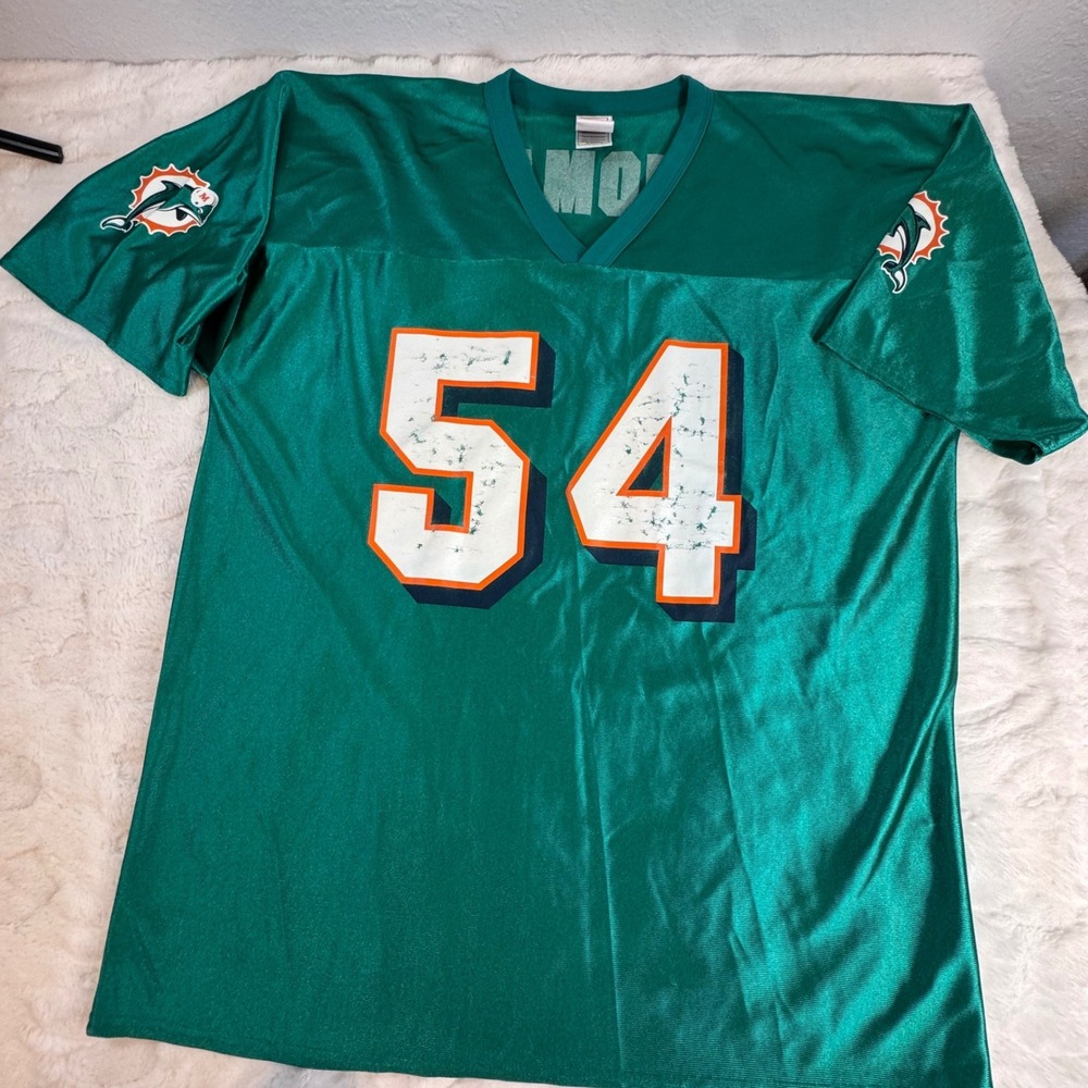 NFL Miami Dolphins Zach Thomas 54 Jersey Mens XL Aqua Green Football Fan Gear